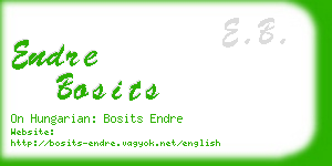 endre bosits business card